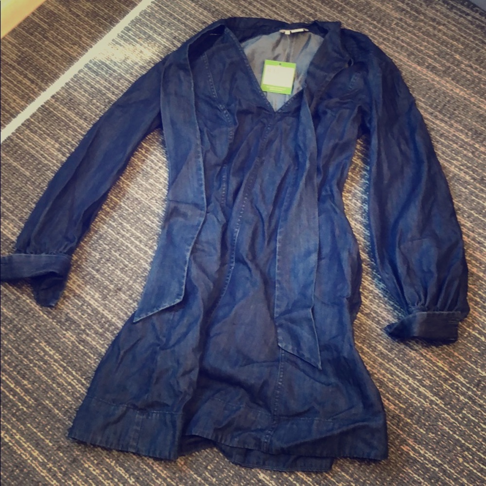 Kate spade chambray tie dress NWT size 4